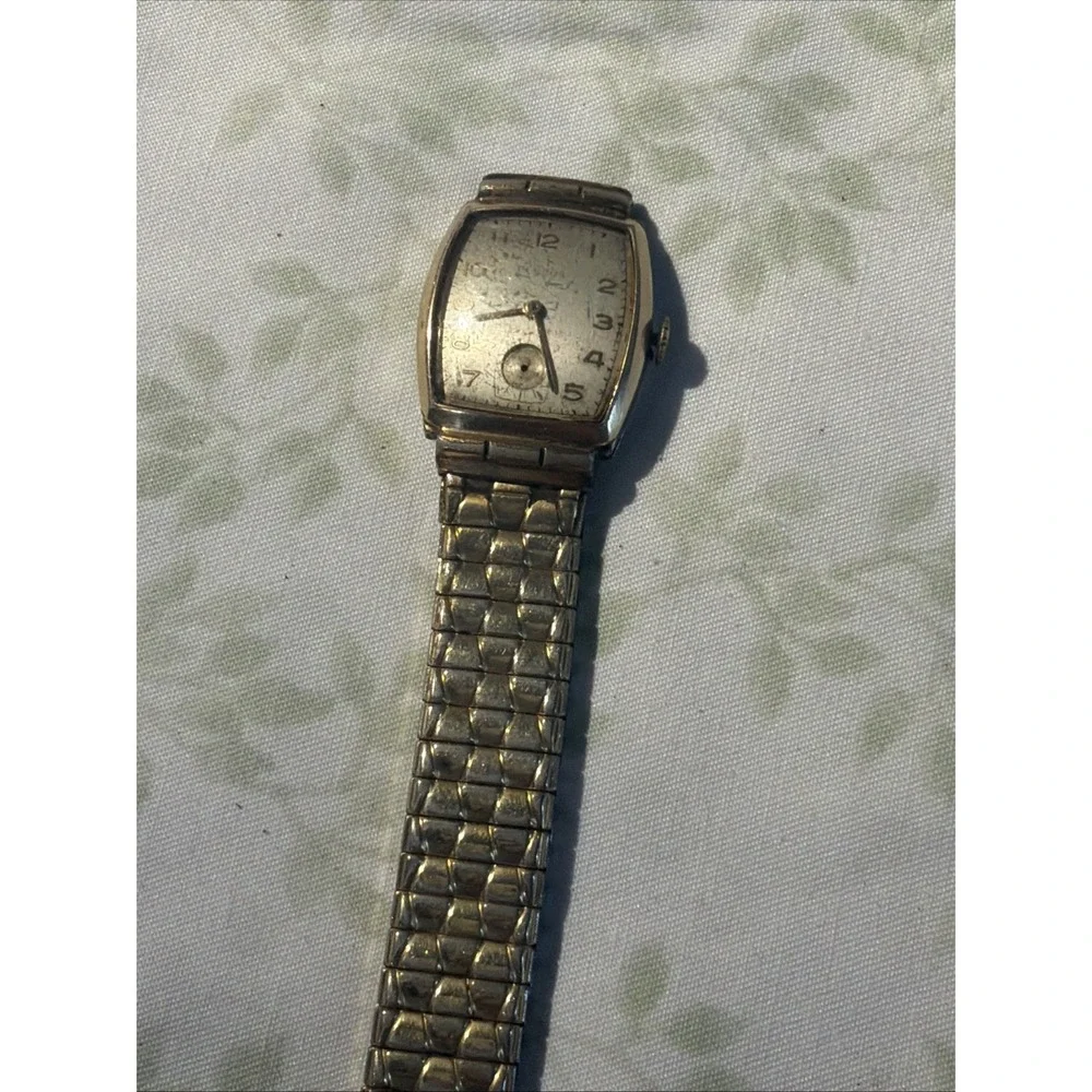 Vtg 1940s Men's Benrus BA 2 Art Deco Watch 17J Manual Wind - FOR PARTS AS-IS